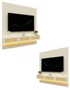 Ver imagem 6 de Conjunto Painel Home Modulo Suspenso TV 85 Polegadas Palina Cor:Off-White