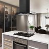Coifa Terim Ilha Teto Vidro Curvo Black 90 Cm - 6