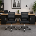 Ver imagem 3 de Kit 2 Cadeiras Escritório Ergonômicas E-1042 com Sistema Relax Preto