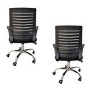 Ver imagem 6 de Kit 2 Cadeiras Escritório Ergonômicas E-1042 com Sistema Relax Preto