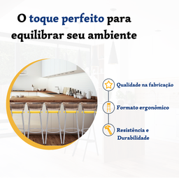 Kit 6 Banqueta Bistro para Cozinha Junco Cappuccino Àrea Gourmet Balcão Bancada bares Churrasqueira - 3