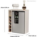 Ver imagem 3 de Adega Planejada Orlando Cor Off White / Nature - Comprar Moveis em Casa