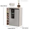 Adega Planejada Orlando Cor Off White / Nature - Comprar Moveis em Casa - 3