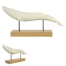 Escultura Decorativa Baleia em Poliresina (branco Madeira) – 22,5 X 43,5 X 16 Cm - 2