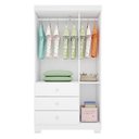 Ver imagem 3 de Jogo de Quarto Infantil Duda com Guarda Roupa 3 Portas e Cômoda Branco - Phoenix Baby