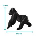 Ver imagem 4 de Gorila 15cm Altura - Estatueta, Enfeite, Decoração, Mascote - Toque 3D:Preto