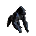 Ver imagem 1 de Gorila 15cm Altura - Estatueta, Enfeite, Decoração, Mascote - Toque 3D:Preto