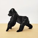 Ver imagem 6 de Gorila 15cm Altura - Estatueta, Enfeite, Decoração, Mascote - Toque 3D:Preto