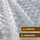 Ver imagem 2 de 1 Cortina Box Banheiro 3d Antimofo Ganchos 180x180 Pev M02
