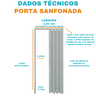 Porta Sanfonada Pvc 1,21m Cinza - 3