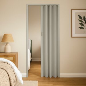 Porta Sanfonada Pvc 1,21m Cinza