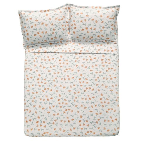 Kit Colcha Casal Döhler Piquet Flora 3 Peças