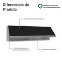 Ver imagem 3 de Armário Aéreo 100 Cm 1 Porta Basculante Branco/preto Glamy Madesa