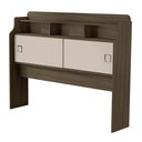 Ver imagem 3 de Cabeceira Jessica Castanho para Box Queen 160cm com Nichos e Prateleiras Resistente de Mdf