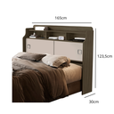 Ver imagem 4 de Cabeceira Jessica Castanho para Box Queen 160cm com Nichos e Prateleiras Resistente de Mdf