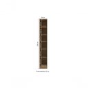 Ver imagem 3 de Guarda-roupa 1 Porta Kappesberg Adapt Nogueira/azul Profundo 36cm