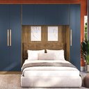 Ver imagem 2 de Guarda-roupa 1 Porta Kappesberg Adapt Nogueira/azul Profundo 36cm