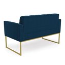 Ver imagem 4 de Sofá Namoradeira 2 Lugares Industrial Dourado Elisa Bouclê D03 - D'Rossi Cor Azul