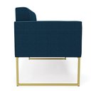 Ver imagem 2 de Sofá Namoradeira 2 Lugares Industrial Dourado Elisa Bouclê D03 - D'Rossi Cor Azul