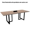 Ver imagem 3 de Mesa de Reunião com Caixa de Tomada Retangular 200x90 cm Pé Tubular PE25 em MDP Cinza com Base Cinza