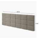 Ver imagem 4 de Cabeceira Estofada para Cama Casal 140 cm Dobrável Bia Bege - Casa JD Móveis