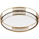 Ver imagem 1 de Bandeja Espelhado Metal 3x23x23cm Dourado