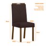 Cadeira para Mesa de Jantar Anitta Kit 2 Peças Amendoa Veludo Café – New Ceval - 2