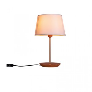 Luminária de Mesa Abajur de Mesa 35cm Cúpula Algodão Cru Slim Madelustre