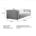 Ver imagem 3 de Kit Sofá 3 Lugares 200cm e Poltrona Cecília Linho - Adj Decor