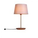 Ver imagem 2 de Luminária Abajur De Mesa 45cm Cúpula Algodão Cru Slim Madelustre