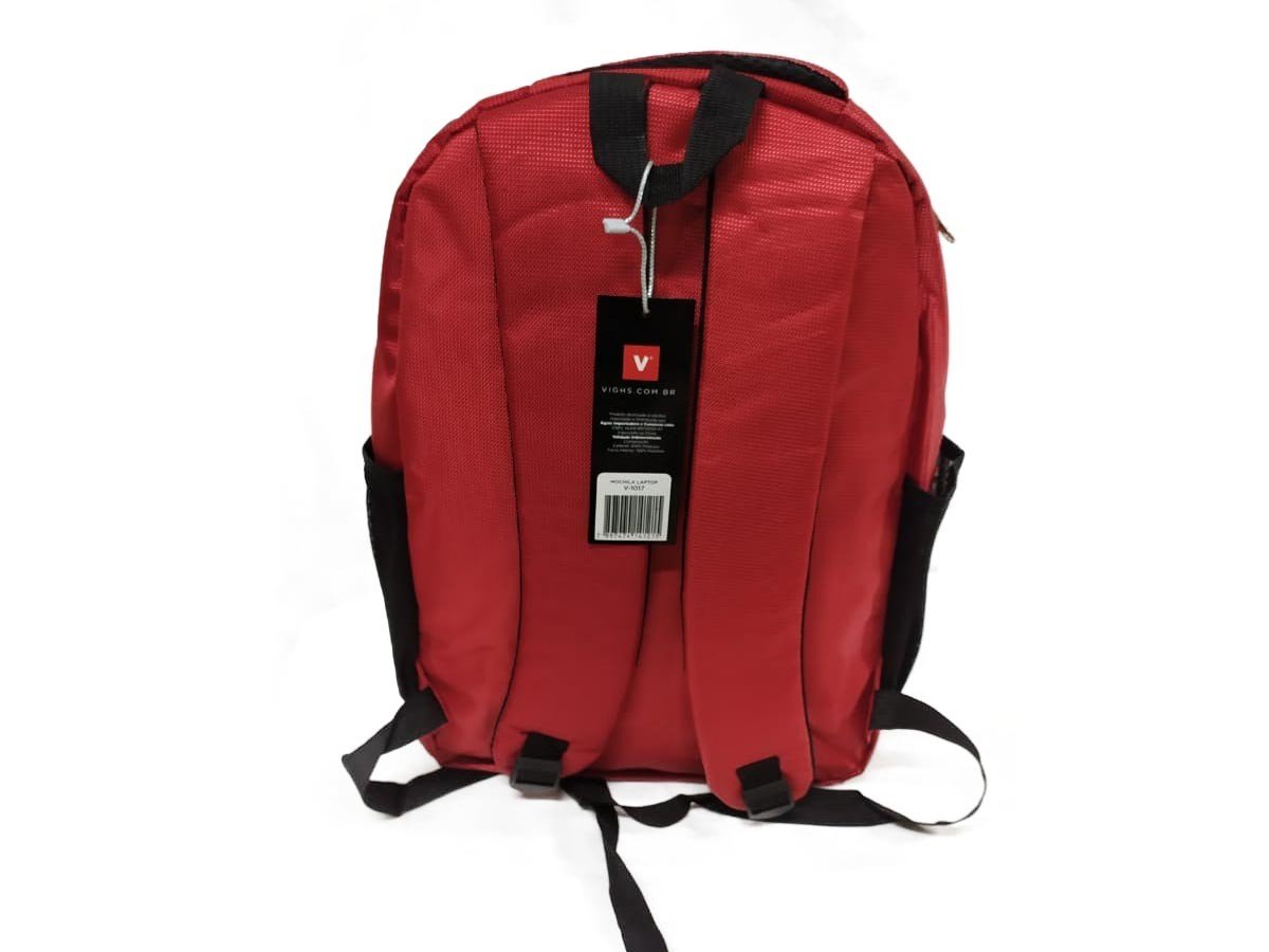 Mochila Notebook Reforçada Executiva Vighs Vermelho Sangue - 60040 - 2