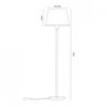 Abajur de Chão 163cm Cúpula Algodão Cru Slim Madelustre - 3