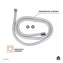 Ver imagem 2 de Mangueira para Ducha Mundaú Pingoo.casa - Prata