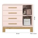 Ver imagem 3 de Quarto de Bebê Qencanto Slim Completo Qmovi Rosa Acetinado