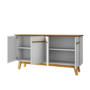 Ver imagem 4 de Aparador Buffet 4 Portas e Prateleira Removível Opala