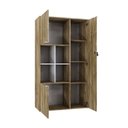 Ver imagem 5 de Armário Alto com Nicho e 03 Portas 161,5x90x42cm Wlan90 Carvalho - Branco