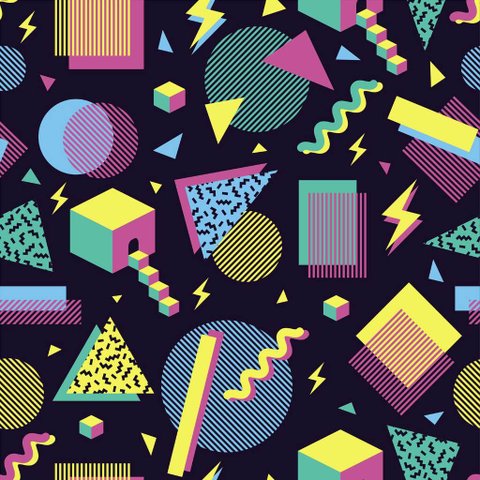 Papel de Parede Geométrico Formas 3d Coloridas - 3,0x0,5m