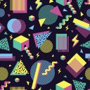 Ver imagem 1 de Papel de Parede Geométrico Formas 3d Coloridas - 3,0x0,5m