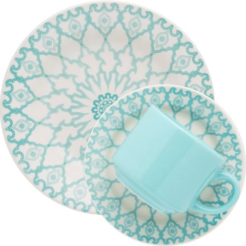 Kit Jogo Café Lanche Oxford Donna Mandala 20 Peças
