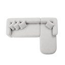 Ver imagem 6 de Sofá Orgânico Módulo Curvo Siena 2,6MTS Boucle Cinza Claro - Montanari'S Decor
