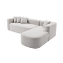Ver imagem 4 de Sofá Orgânico Módulo Curvo Siena 2,6MTS Boucle Cinza Claro - Montanari'S Decor