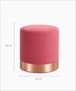 Ver imagem 2 de Kit 2 Puff Rodapé Rose Gold, Cor Rosa Antigo Veludo - Let Móveis