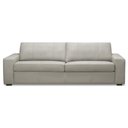 Ver imagem 2 de Sofá 3 Lugares para Sala de Estar Living 205cm Aurora L06 Couro Cinza Claro - Lyam Decor