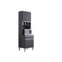 Ver imagem 1 de Paneleiro Duplo Balcão Compacto Andreia - Cinza - Ajl Móveis