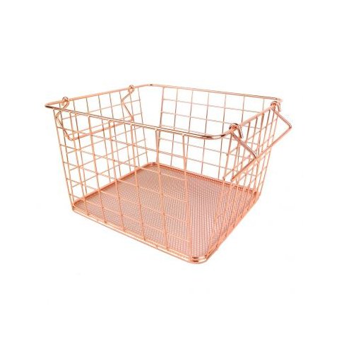 Cesta de Metal Cobre 25cm X 22,5cm X 15cm Btc Decor