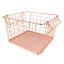 Ver imagem 1 de Cesta de Metal Cobre 25cm X 22,5cm X 15cm Btc Decor