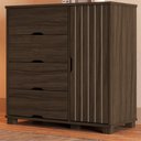 Ver imagem 2 de Comoda 4 Gavetas 1 Portas Mdf 81 Cm Bela Chocolate Decmade