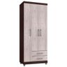 Guarda Roupa Foster Roupeiro 3 Portas 2 Gavetas Castanho-Avelã - 1