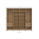Ver imagem 3 de Guarda Roupa Casal 4 Portas de Correr e 4 Gavetas C- Pés Cb03n565 Nogueira-verde Oliva