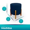 Puff Thor Redondo para Sala e Quarto Veludo Azul Marinho - W&D Decor - 6